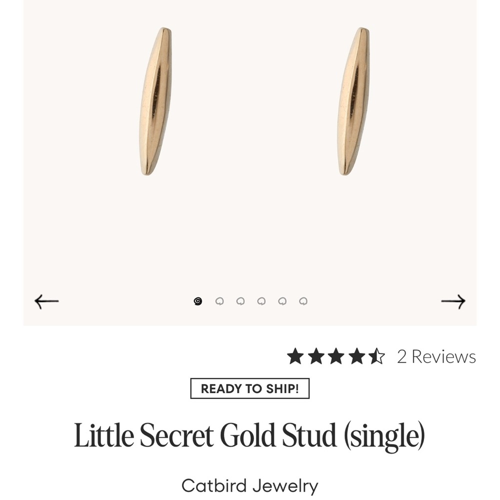 CATBIRD Little Secret Gold Studs